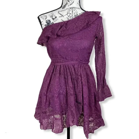 Taga One Shoulder Ruffle mini dress - Picture 1 of 4